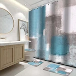 Lnond 4PCS Bathroom Shower Curtain Sets 72"W X 72"L (pack Of 1), Sky Blue New. Price: $56.98.