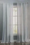 French Connection Two Extra Wide Pole Top Window Panels, Light Grey New. Price: $35.99.