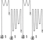 Hestya 1 Meter Length Ceiling Fan Light Pull Cord Ball Beaded Metal Silver New. Price: $13.35.