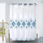 Ecoehoe Long 71X79 Hotel Grade Fabric Hook Free Shower Curtain With Polyester New. Price: $55.39.