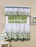 Achim Hampton Printed Tier & Valance Curtain Set 58X24 Open. Price: $15.49.