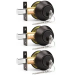 Probrico Oil Rubbed Bronze Round Double Cylinder Deadbolt Lock Keyed Both Side New. Price: $80.44.