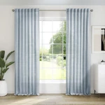 Meetbily Light Blue Linen Curtains 102 Inch Length For Living Room - Panel Set New. Price: $79.87.