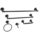 Kingston Brass Naples 5-PIECE Bathroom Hardware Set, Matte Black New. Price: $187.63.