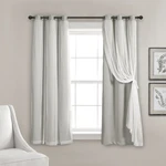 Lush Decor Sheer Grommet Curtains Insulated Blackout Lining Window Curtain- Gray New. Price: $55.07.