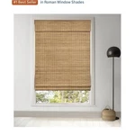 Lazblinds Cordless Roman Shade Light Filtering Bamboo Highfield Teak 28.5 X 64 Open. Price: $20.00.