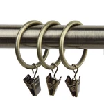 Rod Desyne 10 Count Curtain Rings With Clip, 1-3/8-INCH, Antique Brass New. Price: $11.90.
