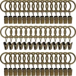Amzseven 44 Pack Metal Curtain Rings W/ Clips Hangers Drapery With Bronze New. Price: $20.20.