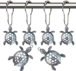 Aimoye Sea Turtles Shower Curtain Hooks Rings For Bathroom, Silver Metal New. Price: $15.30.