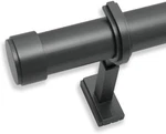 Extra Long Curtain Rod Set 16 Ft 1.25 In. Heavy Duty Fixed Steel Matte Graphite Open. Price: $48.99.