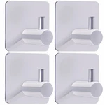 Silver Adhesive Hooks, 4 Pack Wall Heavy Duty, Waterproof Sticky F... New. Price: $17.21.