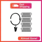 Ginbel Direct 40 Pack 1.26 Inches Openable Curtain Rings With Clips, Drapery Met New. Price: $19.81.