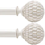 2 Pack Vintage White Boho Curtain Rod For Windows 48 To 84, 1-INCH Heavy-duty... New. Price: $66.86.