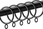 42 Pack Curtain Rings With Eyelet 1.5" Inner Diameter,metal Drapery Black New. Price: $14.76.