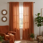 Mrs.naturall Burnt Orange Curtains 84 Inch Length For Living Room,back Tab Fa... New. Price: $49.32.