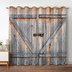 Jekeno Barn Door Blackout Curtains Rustic Farmhouse Wooden Retro... New. Price: $64.59.