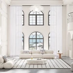 Sanceor Extra Long Natural Sheer CURTAIN,18FT Length,elegant Voile Rod Pocket... New. Price: $100.88.