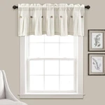 Lush Decor Farmhouse Linen Button Window Valance 52X18 Off White Kitchen Bathroo New. Price: $33.82.