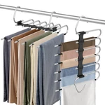 Besslly Upgrade 6 Layers Pants Hangers Space Saving, 2 Pack, Matte Black New. Price: $23.95.