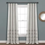 Lush Cor Vintage Stripe Light Filtering Rod Pocket Curtain Panels 40X84IN Gra New. Price: $23.50.