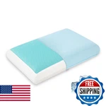 Cooling Pillow For Sleeping, Gel Memory Foam With Reversible Cover, Neck New. Price: $76.42.