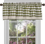 Achim Buffalo Check Valance Window Curtains - 58"W X 14"L (pack Of 1), Sage New. Price: $24.99.