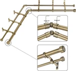 Mayrhyme Antique Bronze Corner Window Curtain Rods Aluminum End Cap Finials Open. Price: $36.50.