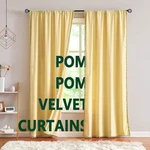 Treatmentex Velvet Yellow Curtains For Bedroom Windows 95INCH Long Pom Cu... New. Price: $51.76.