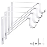 Eau 4 Packs Of White Heavy Duty Closet Shelf And Rod Bracket, Br... New. Price: $34.16.