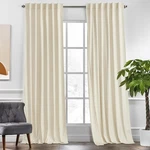 Kgorge Beige Velvet Curtains 96 Inches 2 Panels, Luxury Blackout Curta... Open. Price: $50.03.