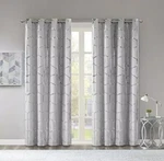 Intelligent Design Raina Metallic Print Blackout 50X84" Grommet Window Panel New. Price: $12.00.