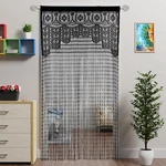 Atsweetlife Lace Door String Curtain For 39"W X 79"L (pack Of 1), Black New. Price: $14.76.