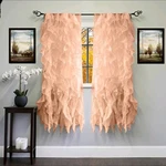 Sweet Home Collection Sheer Voile Vertical Ruffled Window Curtain Panel... New. Price: $10.00.