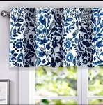 Driftaway Julia Sketch Blackout Window Valance Navy 52"X20 New. Price: $12.99.