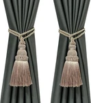 Fenghuangwu Pack Tie Backs Rope Tassels For Curtains 2P, Khaki New. Price: $14.75.