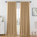 Joydeco Beige Blackout Curtains 90 Inches Long - Linen 2 Pan... New. Price: $22.59.