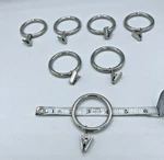 Rejuvenation Curtain Drapery Rings Clip Set 7 Polished Nickel Fits Rod 1.25" New. Price: $18.88.