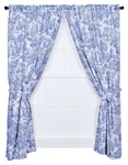 Victoria Park Toile 68-INCH-BY-84 Tailored Panel Pair With Tiebacks, Blue New. Price: $57.30.