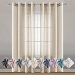 Miss Seletex Natural Linen Sheer Curtains For Living Room Elegant Solid Windo... New. Price: $37.31.