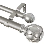 Kamanina Inch Double Curtain Rods For Windows To 72-144", Antique Silver New. Price: $67.40.