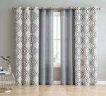 Vcny Home Curtains, Window Treatment With Grommet Top, Geometric 4-PIECE Se... New. Price: $101.69.