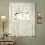 Sweet Home Collection Old World Style Floral Heavy Lace Kitchen Curtain Swag Pai New. Price: $27.30.