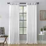 Archaeo Washed Cotton Twist Tab Curtain, 52" X 84", White New. Price: $30.53.