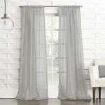 No. 918 Tayla Crushed Texture Semi-sheer Rod Pocket Curtain Panel, 50" 95", Si New. Price: $14.53.