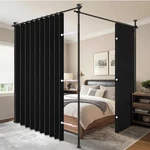 Ajazz Room Divider Curtain (2 Panels, Black, W100 X L84 In)+ Tension ... New. Price: $189.26.