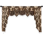 Napearl Waterfall Valance For Windows-damask With Swags, Decor... New. Price: $73.57.