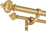 Heavy Duty Double Curtain Rod With Palm Leaves Finials And Aluminum Bouquet B... New. Price: $78.95.