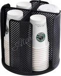 Rotatable Coffee Cup Dispenser With 4 9.25" X 8.66", Black New. Price: $18.55.