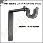 Ikea Betydlig Wall Ceiling Bracket Rod Holder, Gray, 102.198.90, New. Price: $9.95.