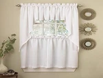 Sweet Home Collection Opaque Cord Kitchen Curtains Pair, 24" Tier, Ribcor... New. Price: $21.06.